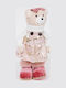 Eurolamp Ursuleț Roz Bordo Haine Fundă 23cm Eurolamp