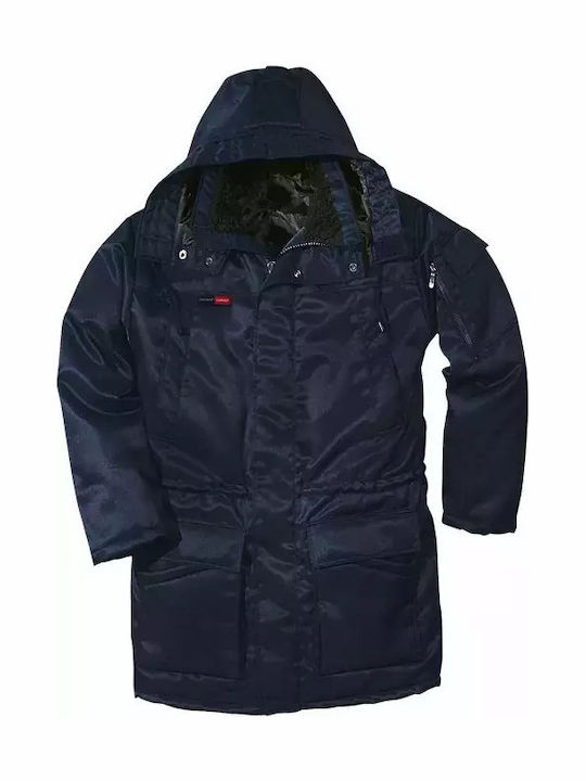 Jacket Fristads Kansas 100497/8592 10-217 Мъжко Работно яке Противостудово с подплата от флийс и отделяща се качулка Син