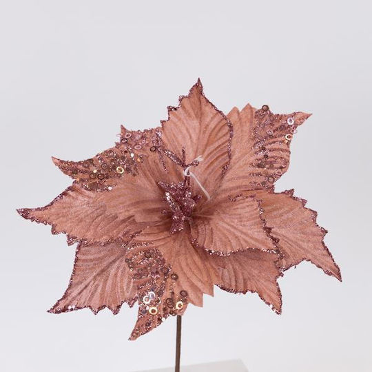 Christmas Fabric Decorative Flower 30cm 6pcs