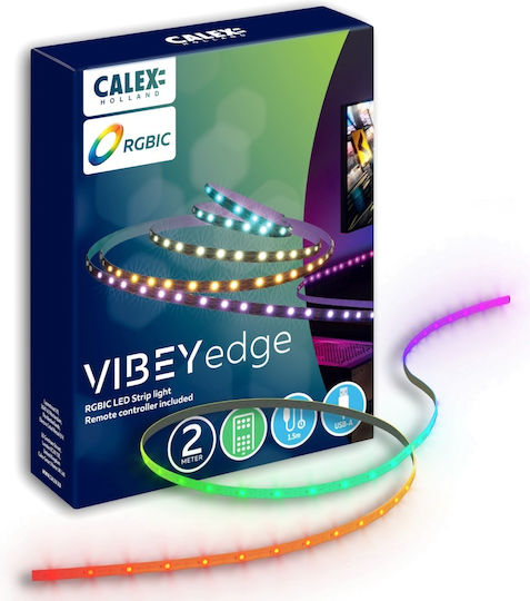 Calex Bandă LED Pentru televizor USB 5V Bianco reglabil Lumină 2m cu Sursă de alimentare & Telecomandă