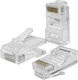 Qoltec Conector Pass-through RJ-45 Cat5e UTP Cu Contacte Placate cu Aur 100 Bucăți