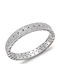 Kiriakos Gofas Ring with Zircon made of Silver