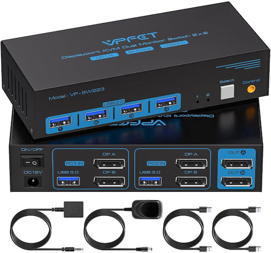 KVM & Data Switch with DisplayPort / USB / USB 3.0 / USB 2.0