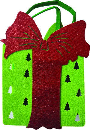 AGC Christmas Bag for Gift Green 7cm. 6pcs