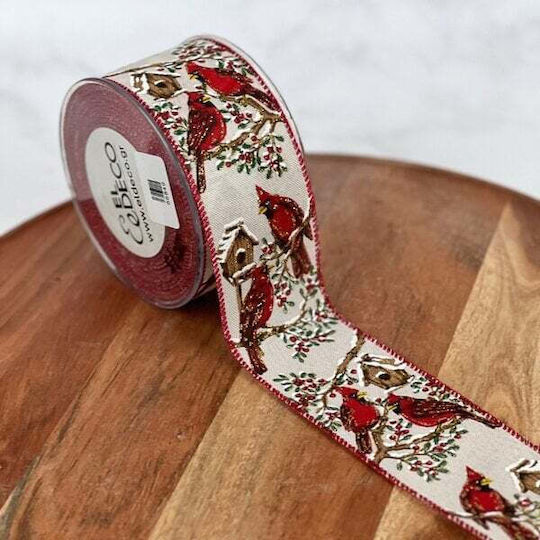 ED Collection Christmas Ribbon Red 900x6cm 1pc