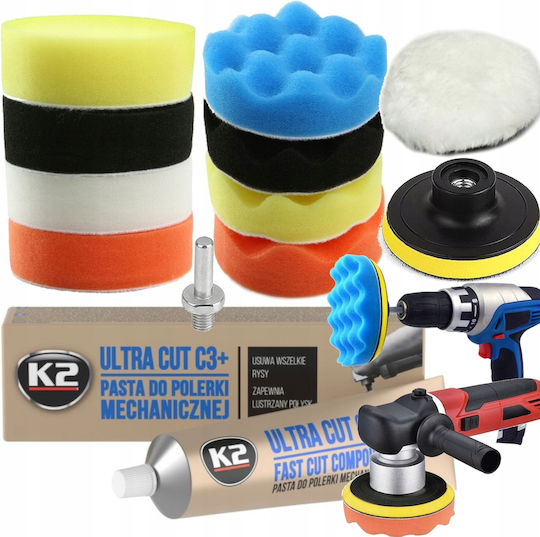 K2 Polishing Paste + Set Sponges Paint Polishing Scratch Removal
