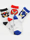 Superheroes Kids' Socks Grey Melange 3 Pairs