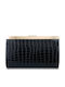 Women's Bag Clutch Crocodile Black