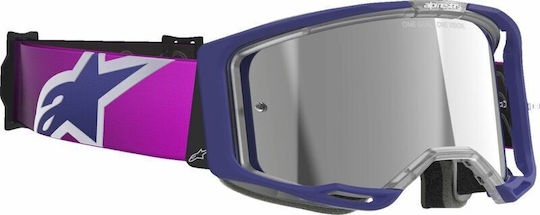 Alpinestars Goggles Vision 8 Mirrored Lens Foam Motocross Goggles Does Not Accept Tear Off