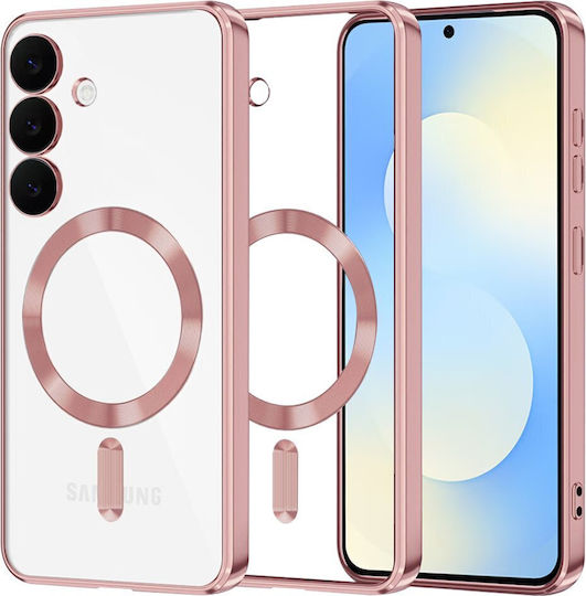 Techsuit Luxury Crystal Umschlag Rückseite Silikon Rosa (Galaxy S25 FE)
