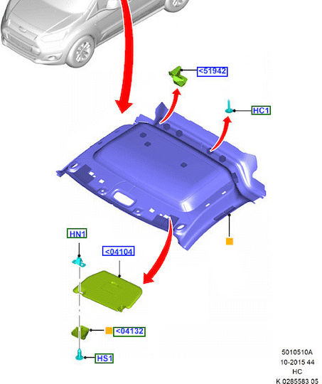 Ford Γνησιο Σκιαδιο Ηλιου Δεξι Χωρις Καθρεφτη Transit Tourneo Connect Chc 2013 2635250