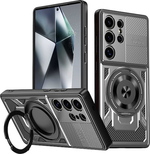 Techsuit Ruggedcam Umschlag Rückseite Silikon Gray (Galaxy S25 FE)