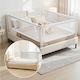 Vevor Bed Rail Guard Simple Placement made of Fabric in Gray Color 3pcs