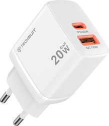 Techsuit Ladegerät ohne Kabel GaN mit USB-A Ans...