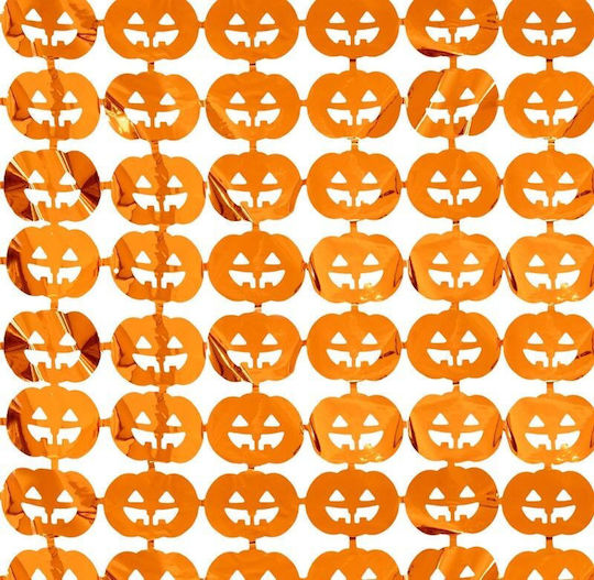 Halloween Διακοσμητική Foil Κουρτίνα Κολοκύθες 100×200εκ