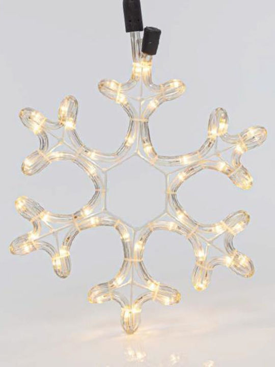 Weihnachtlicher Lichtschlauch in Form von Flocke Weiß 25x25cm 5Stück