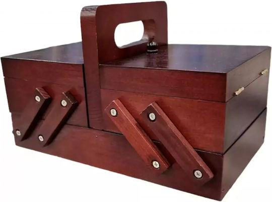 Holz Nähkästchen Vintage Dunkelbraun