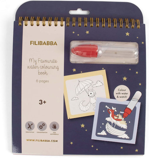 Filibabba Dreamy Adventurers Water Colouring Book Fi-03832