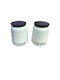 AGC Set 2 Pieces Sugar Coffee Jars with Lid Ceramic White 12x12x14.5cm 2 Pieces