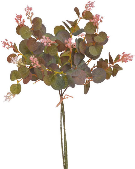 Eukalyptus Grün-Rosa Zweigstelle Kunststoff 47cm