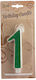 Giant Number Candles No.1 Green Lumea