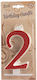 Giant Number Candles No.2 Red Lumea