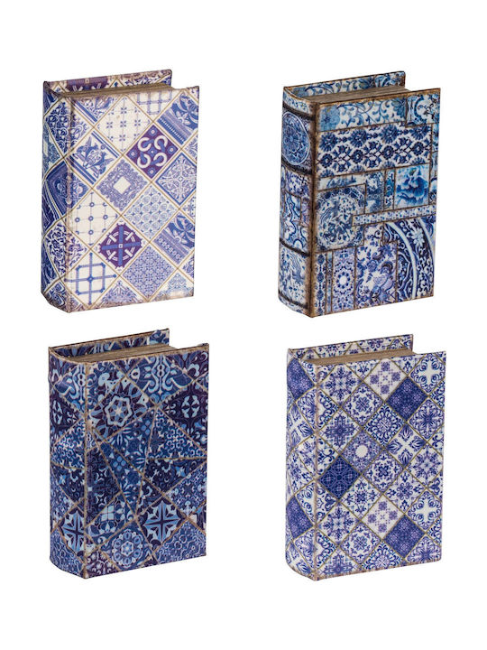 Artekko Set Cutii Decorative Lemnoase În formă de carte 4buc