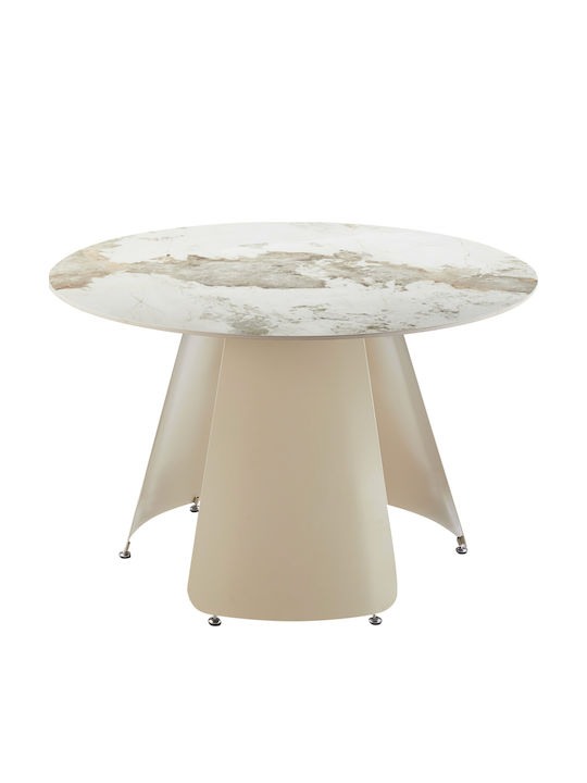 Sedar Masă Sala de mese cream 120x120x76buc