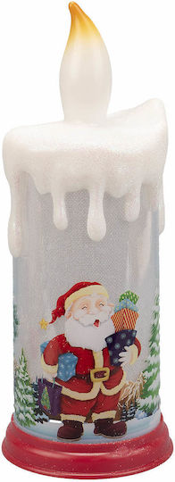 Lumânare Led Holly Christmas Glow 24cm Moș Crăciun