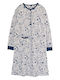 Ustyle Winter Damen Nachthemd Blue