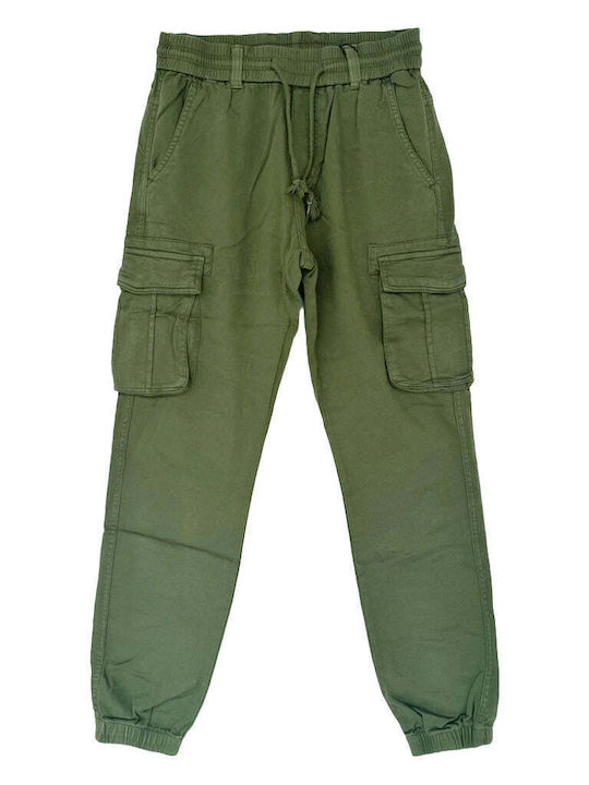Hose Cargo Elastisch Khaki