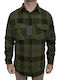Long-sleeved Flannel Shirt Checked Black, Khaki