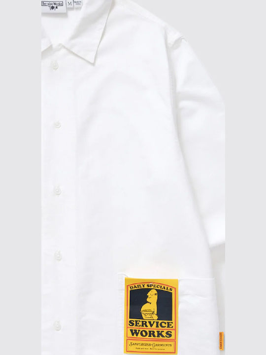 Langärmlig Hemd White