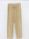Damen Stoff Hose mit Gummizug Beige