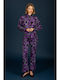 Women's High-waisted Fabric Trousers Straight Line Colorful