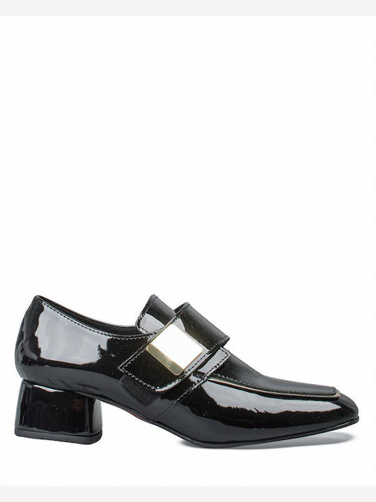 Wall Street Δερμάτινα Γυναικεία Loafers σε Μαύρ...