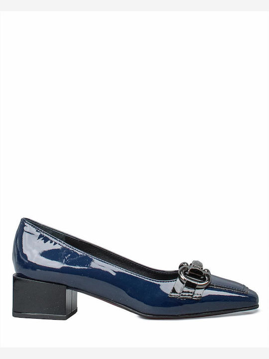 Wall Street Leather Women's Loafers in Blue Color