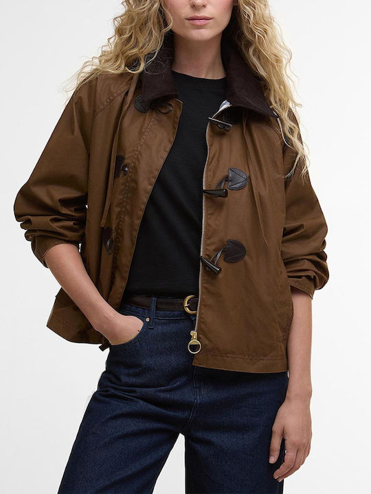 Barbour Women's Lifestyle Jacket for Winter with Hood Brown