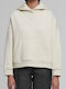 Long Women's Sweatshirt Hooded Beige