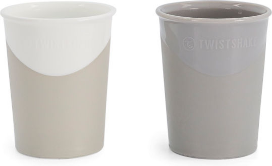 Twistshake Baby Cups made of Plastic Gray 2pcs 170ml for 6m+m+