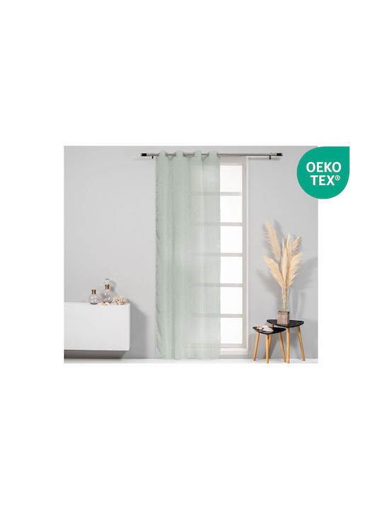 Easy Home Vorhang mit Grommets Horn Grüne 140x260cm