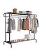 Floor Garment Rack made of Metal Black 105x37x150cm