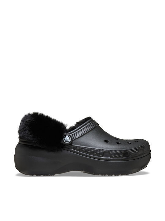 Crocs Classic Platform Γυναικεία Σαμπό Μαύρα Crocs Classic Platform Γυναικεία Σαμπό Μαύρα