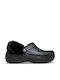 Crocs Classic Platform Femei Sabot cu blană Negre