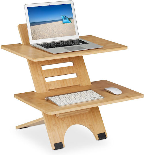 Relaxdays Stand pentru Laptop până la 17" Bej (10046348)