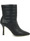 Leder Stiefeletten Damen Schwarz
