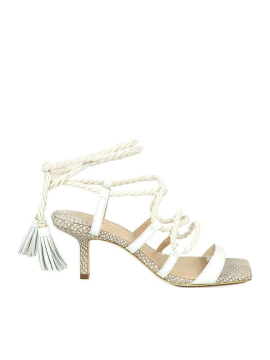 Gold&Rouge Leather Sandals White