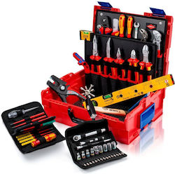 Knipex 00 21 19 LB E Werkzeugkoffer mit 63 Elektriker-Werkzeugen Knipex 00 21 19 LB E Werkzeugkoffer mit 63 Elektriker-Werkzeugen