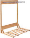 Vevor Vertical Surf Stand Wooden Surf Rack 4 Levels Storage Display Free Organization Base Holder Surf Wakeboards Snowboards Kiteboards Shortboard Ski