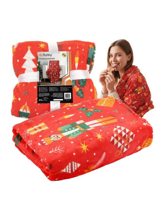 Ruhhy Κουβέρτα Fleece Μονή 150x200εκ. Κόκκινη 18547-0